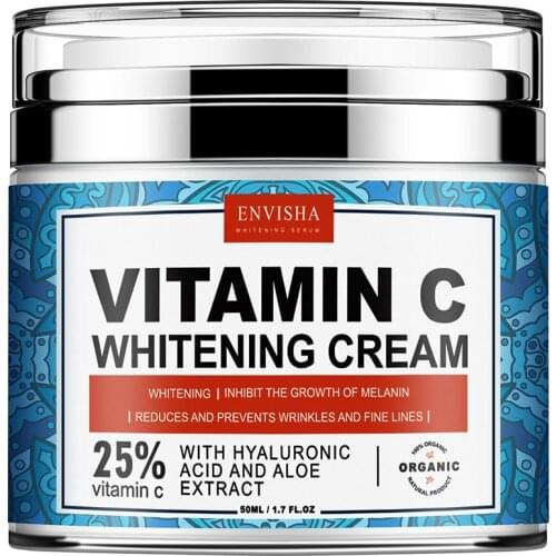 ENVISHA Vitamin C Face Cream Whitening Wrinkle Cream Remove Dark Spots Moisturizer Anti-Aging Pigmentation Day Cream Skin Care