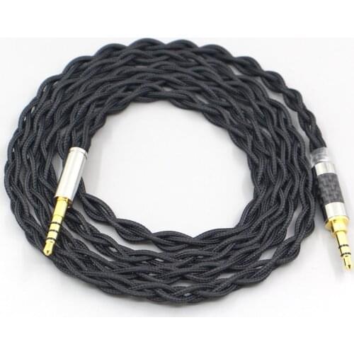 LN007463 Pure 99% Silver Inside Headphone Nylon Cable For Denon AH-mm400 AH-mm300 AH-mm200 Beats solo2 solo3 SHP9500