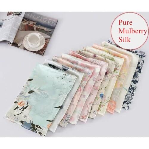 100% Mulberry Silk 16 mm Pattern Printed Double Pure Silk Pillowcases 74 X 48 cm Standard Type 1 pieces On Sale