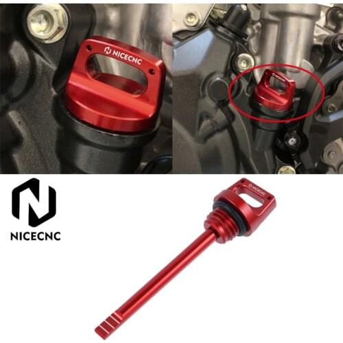 NICECNC Motorcycle Aluminum Red Oil Dipstick For Honda CRF450R CRF450RX CRF 450R 450RX 2017 2018 2019 2020 CRF450RWE 2019-2020
