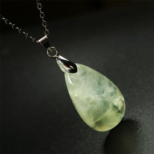 2018 Newly Genuine Natural Green Crystal Women Necklace Bead Lady Jewelry Nice Pendant28*17*9mm Unique Necklace Pendants Jewelry