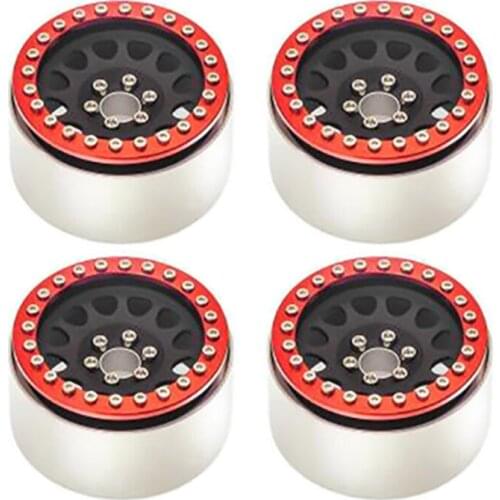 NEW Hot 4PCS Metal 1.9 Beadlock Wheel Rim 12-Spoke Wheel Hub for 1:10 RC Crawler Axial SCX10 II 90046 AXI03007 TRX-4 Tamiya MST
