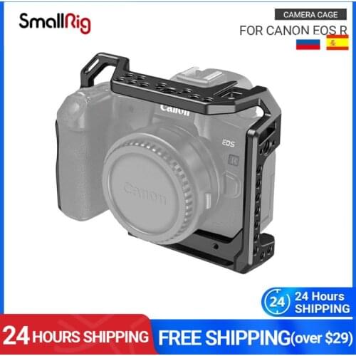 SmallRig Form-fitting Arca-Type Cage With 1/4"-20 & 3/8"-16 & ARRI Accessory Threads & Cold Shoe Mount For Canon EOS R - 2803