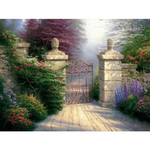 The Open Gate Thomas Kinkade HD Canvas Oil painting Print Living Room Bedroom Hotel Wall Picture Art Home Decoration