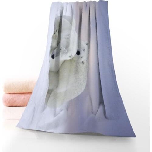 Polar bear Towels Microfiber Bath Towels Travel,Beach,Face Towel Custom Creative Towel Size 35X75cm And 70X140cm