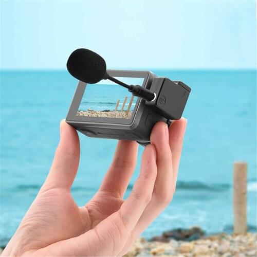 Portable 3.5mm Mini Microphone In-line Three Poles Short Microphone for DJI OSMO Action Camera Parts Vlog