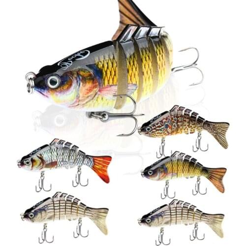Selling Luya 15.4g/10cm Multi Section Fish Plastic 7-section Bait Sea Fishing Road Sub Simulation Fish Hard Bait