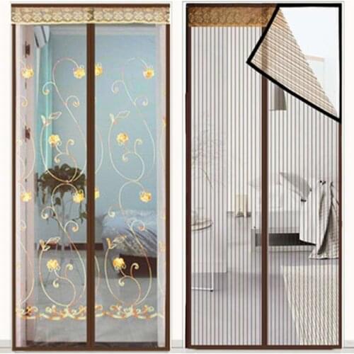 Luxury Mosquito Net Door For Bedroom Living Room Single Door Hands Free Magnetic Screen Door Summer Door Curtain To Keep Bug Out