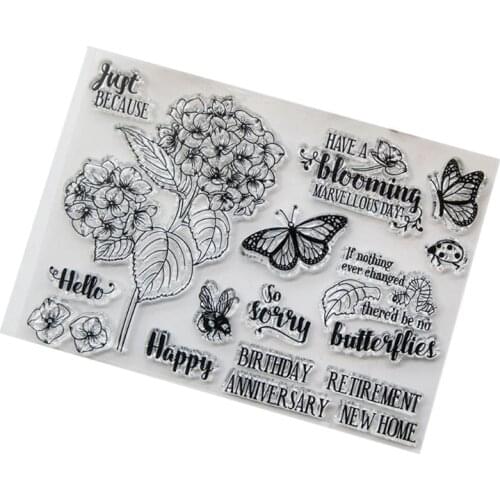 Flower DIY Silicone Clear Stamp Cling Seal Scrapbook Embossing Album Decor Craft