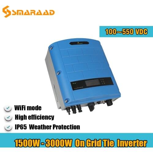 Solar On Grid Tie Inverter 1500W 3000W 1.5KW 2.2KW 3KW with Input Single MPPT Waterproof IP65 Wifi Mode Default Use For Home