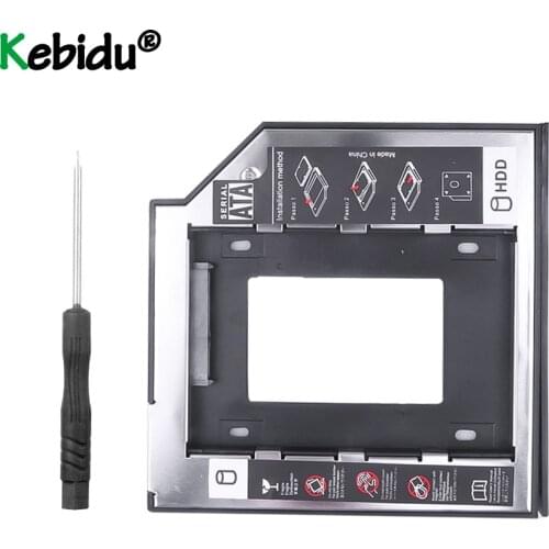 KEBIDU Universal 2nd SATA to SATA HDD Caddy 9.5mm for Notebook ODD Optibay for 9mm 9.5mm nclosure Bay SSD Case Hard Disk Drive