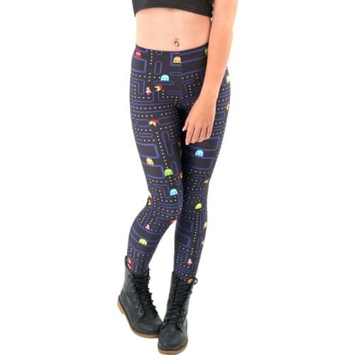 Spring 2020 Fashion Girl Legging Spandex Aptitud Print Floral Leggings Leggins Milk Silk Women Pants Leaf Tetris Clothing