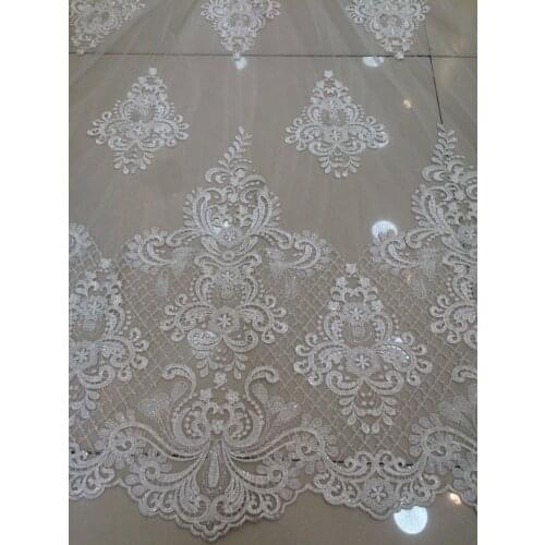 Embroidered Nigerian ZH-112926 fabric super quality french lace fabric latest wedding tulle lace fabric