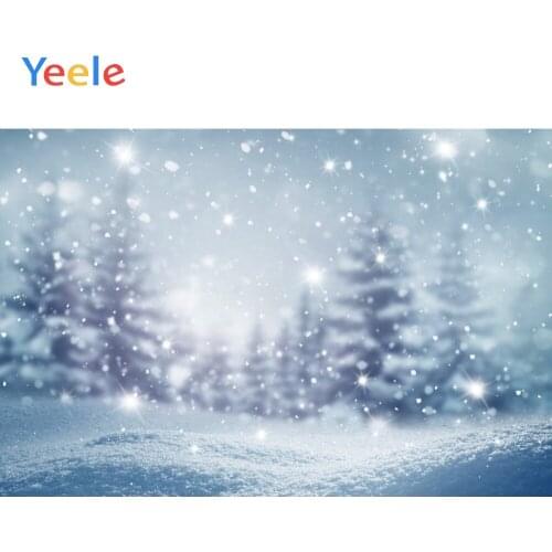 Yeele Winter Photocall Fallen Snow Bokeh Scenery Photography Backdrops Personalized Photographic Backgrounds For Photo Studio