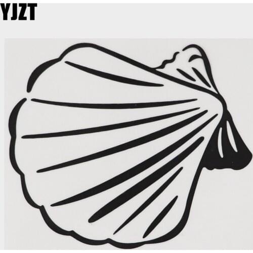 YJZT 13.6CM×11.6CM Lovely Marine Organism Shell Decal Car Sticker Vinyl 18A-0002