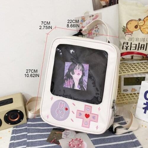 Women School Backpack Cute Game Console Design Convertible Ladies Casual Daypack