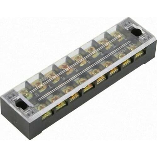 10pcs 600V 15A 8 Positions Barrier Strip Terminal Block Wire connector TB-1508