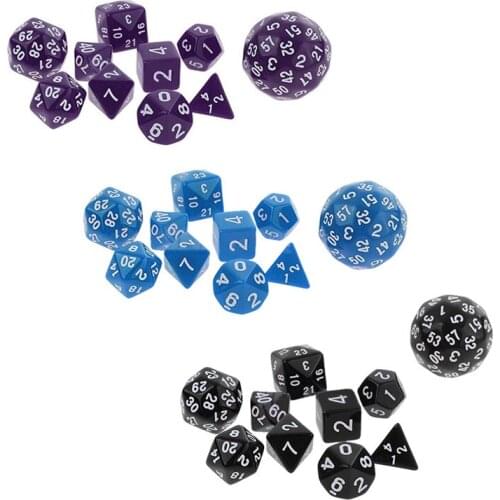 10Pcs Multi Sided Dices Set for RPG Dungeons & Dragon Roleplay Game Polyhedral Dice Rpg Game Dice