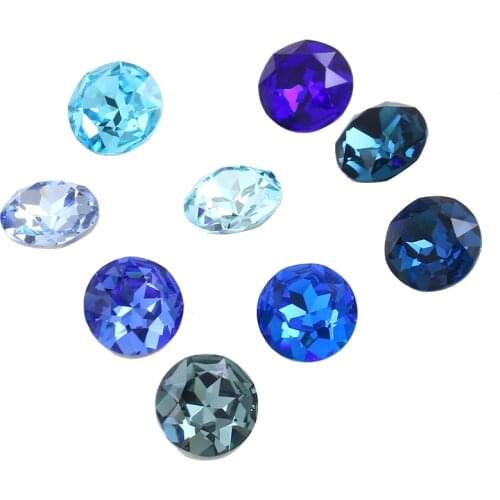 12mm 14mm Crystal Fancy Stone 3D Glitter Pointed Back Round K9 Glass Beads DIY Craft Rhinestones For Jewelry Making And Clothes