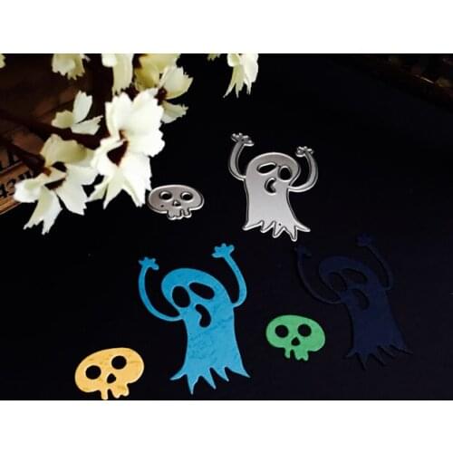 2PCS Halloween Metal Cutting Dies for scrapbooking Stencils for Craft Paper DIY Scrapbook new dies Cut Template