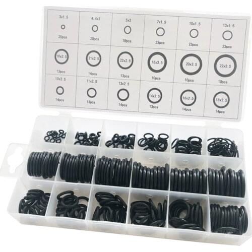 279PCS O-Ring Rubber Gasket Seal Classification Black O-Ring Seal Set Nitrile Gasket Car Gasket