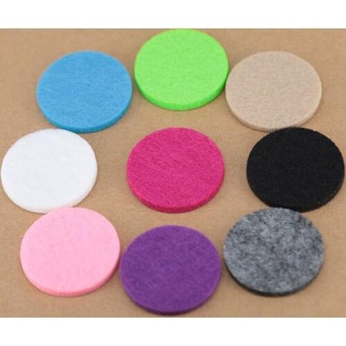 30pcs Colorful 30mm Round Essential Oils Diffuser Locket Pads Perfume Aroma Locket Replacement Pads