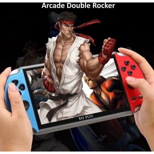 7 inch Video Game Console Built in 8000 Games 16GB Handheld Double Joystick Game Controller X12 PLUS Retro Game Console TF Card