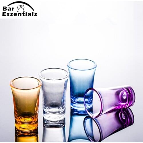 35ml Acrylic Shot Cup Spirits Vodka Drink Cup Liquor Alcohol Goblet Whisky Cup Bar KTV Creative Color Wine Cup