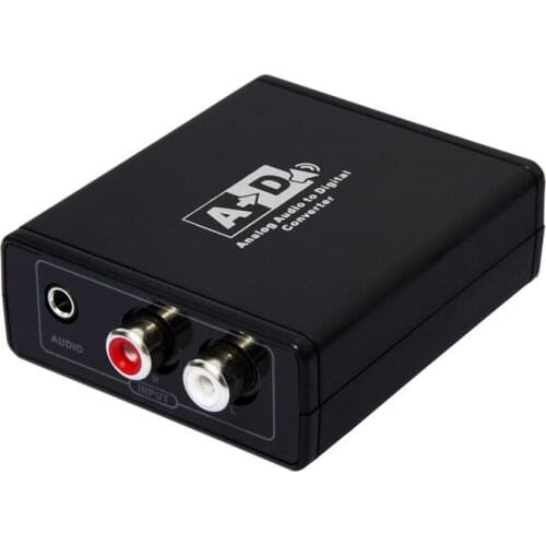 Analog Audio To Digital Converter Adapter Analog Adaptador L/R RCA Audio to SPDIF Toslink Signal Audio Converter