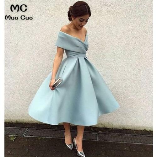 Ball Gown 2021 Real Off Shoulder Graduation Homecoming Dresses Pleat Evening Dress Homecoming Cocktail Party Dress Short