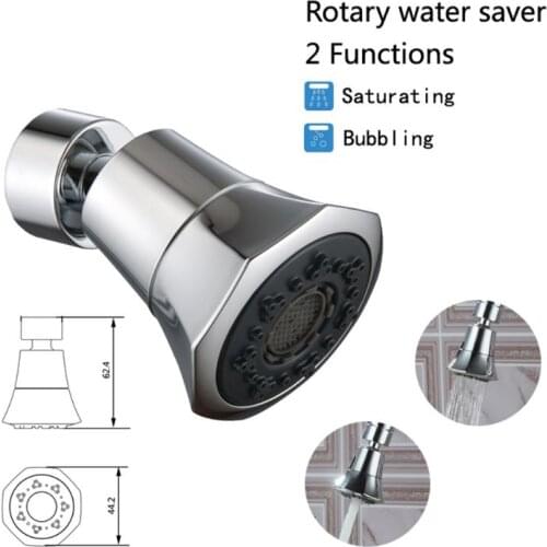 360 Degree Rotation Kitchen Faucet Bubbler Bathroom Shower Filter Nozzle Bubbling Water Saver