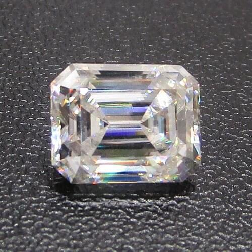BJ Jewelry Loose Diamond Emerald Cut 3x5mm to 12x14mm Gemstones DEF Color Moissanite