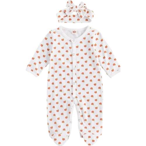 Childrens Two Piece Set Babys Flower Apple Printed Romper Foot Wrap Jumpsuit for Newborn Kids Tales New Style For Newborn