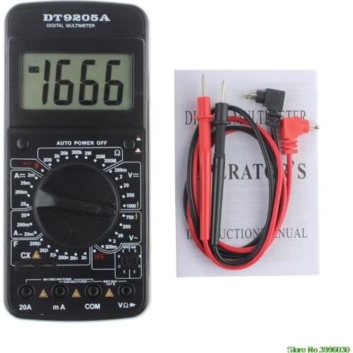 DT9205A Digital Multimeter AC/DC Voltmeter Ammeter Resistance Capacitance Meter