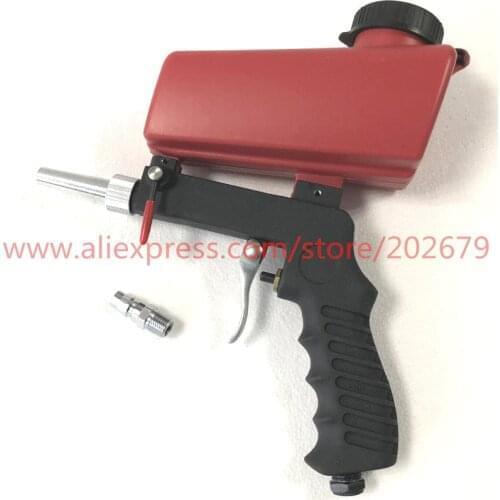 Gravity Feed Sandblasting Gun Air Sandblast Portable Speed Blaster Sand Spray Gun for Rust Removing Sandblaster blue