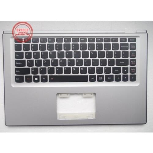 Gzeele New For Lenovo IdeaPad Yoga 2 13" Upper Case Palmrest Yoga2 13 US/UK layout Silver AP138000600 US Keyboard Bezel Cover