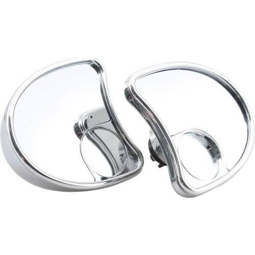 Chrome Motorcycle Fairing Mount Rearview Side Mirror With Blind Spot For Harley Electra Glide Street Glide 2014-Up