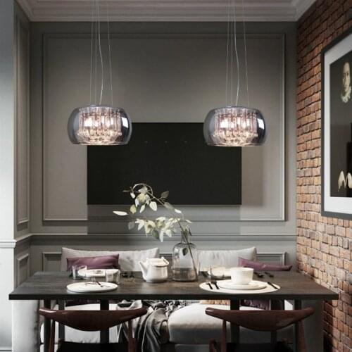 Personality glass chandelier modern minimalist light in the bedroom creative restaurant study lighting