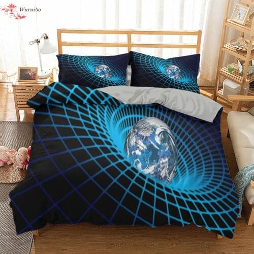 Outer Space Print Bedding Sets Galaxy Duvet Covers Single King Size Teens Quilt/Comforter 90/135/150 Bed ropa de cama Bedclothes