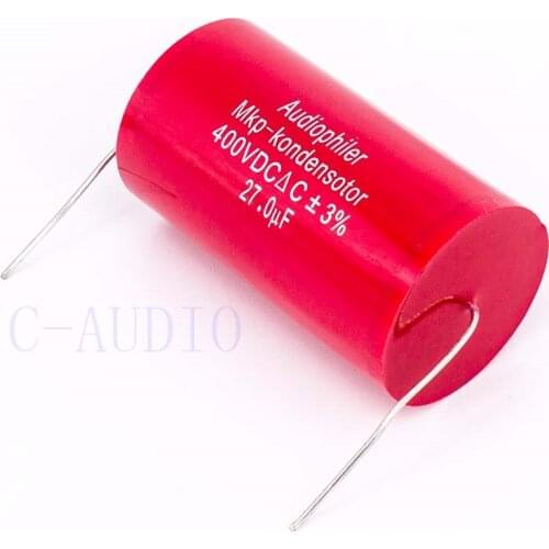 Audiophiler Mkp Capacitor 27uf 400V DC 3% HIFI Fever Electrodeless Capacitor Audio Capacitor Coupling Frequency Dividing 27uf
