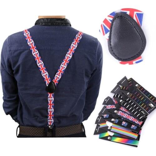 2pcs/lot 3 Clips Fashion Suspensorio New Unisex Women Mans Suspenders Leather Button Brace Strap Adjustable Belt Ligas Tirantes