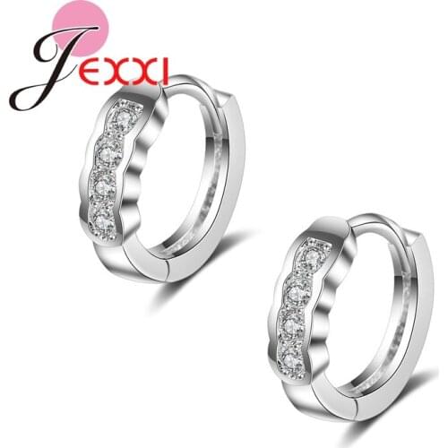Fashion Earring Full White Crystal Ear Jewelry High Quality Stud Earrings For Women/Girls Wholesale Price