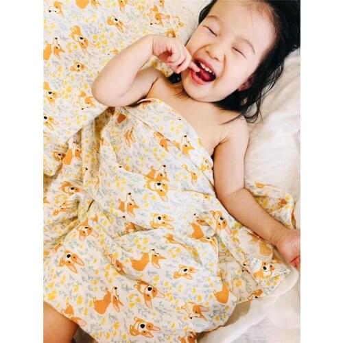 New Soft Double-layer Bamboo Fiber Bath Towel Newborn Wrapper Swaddle Gauze Breathable Blanket Appease Baby Towel Crawling Mat