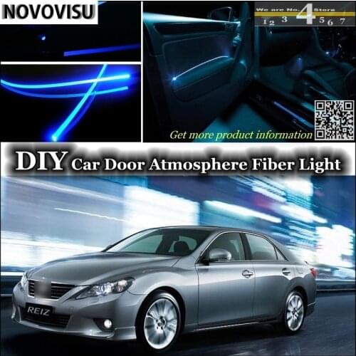 NOVOVISU For TOYOTA Reiz Mark X MarkX interior Ambient Light Tuning Atmosphere Fiber Optic Lights Inside Door Panel illumination