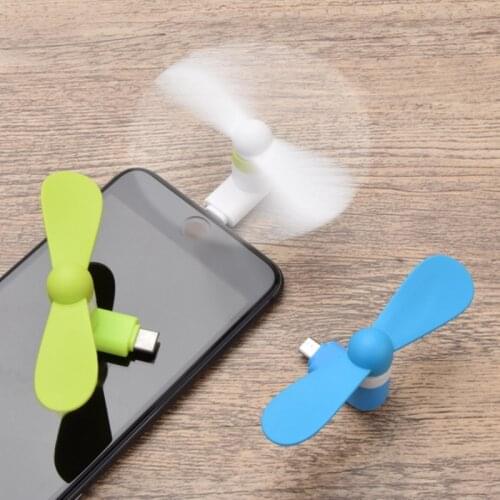 Creative Mobile Phone Fan Android Mini Cell Phone USB Handheld Fan Portable Mobile Phone Fan