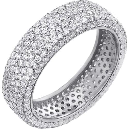 OTIY S925 Iced Out Gold Silver Round Promise Rings For Couples Jewelry couples jewelry mens rings