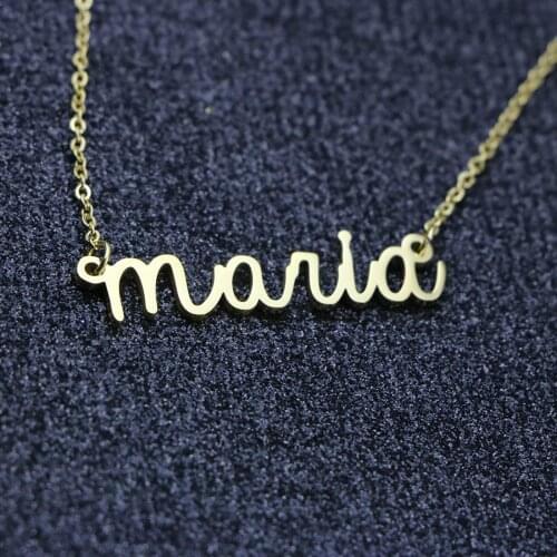 Customized Stainless Steel Choker Necklace Personalized Letter Collar Acero Inoxidable