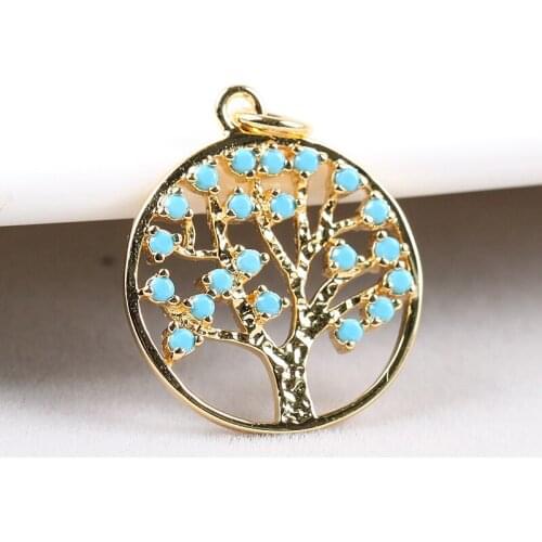 Necklace GYWYN Life Tree Pendant Necklace Pendant Personality Hollow Plated Genuine Gold Necklace