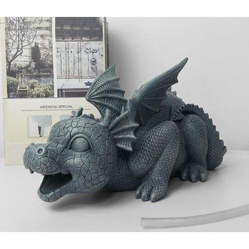Resin Fountain Dinosaur Relaxation Craft For Tabletop Decoration Desktop Running Water Ornaments Outdoor Gardening Decoration