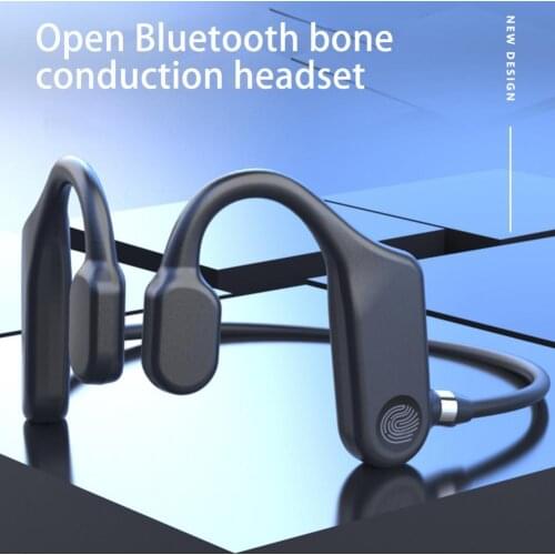 Portable Non-Ear Bone Conduction Bluetooth 5.1 Wireless Headset Headphone for Outdoor Sports